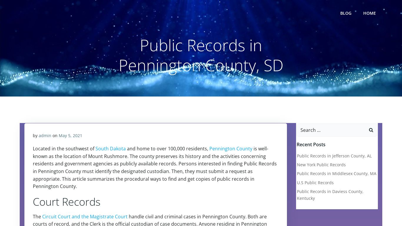 Public Records in Pennington County, SD | AllPublicRecords.org